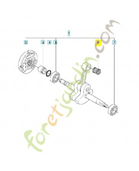roulement à aiguille 577572401. Pièce de rechange Husqvarna