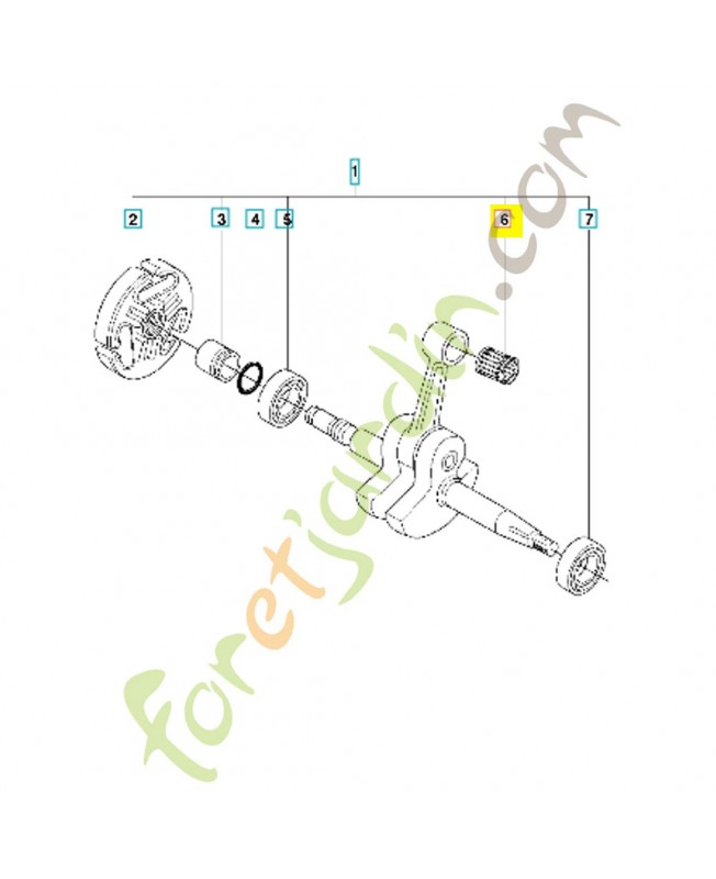 roulement à aiguille 577572401. Pièce de rechange Husqvarna