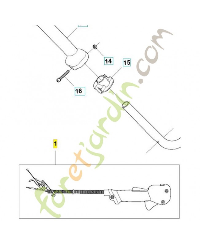 poignée d'accélérateur compléte
