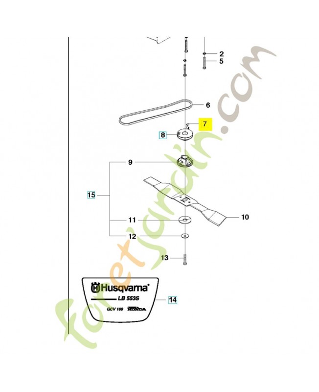Vis 505390301. Pièce de rechange Husqvarna Vis 505390301. Pièce de rechange Husqvarna