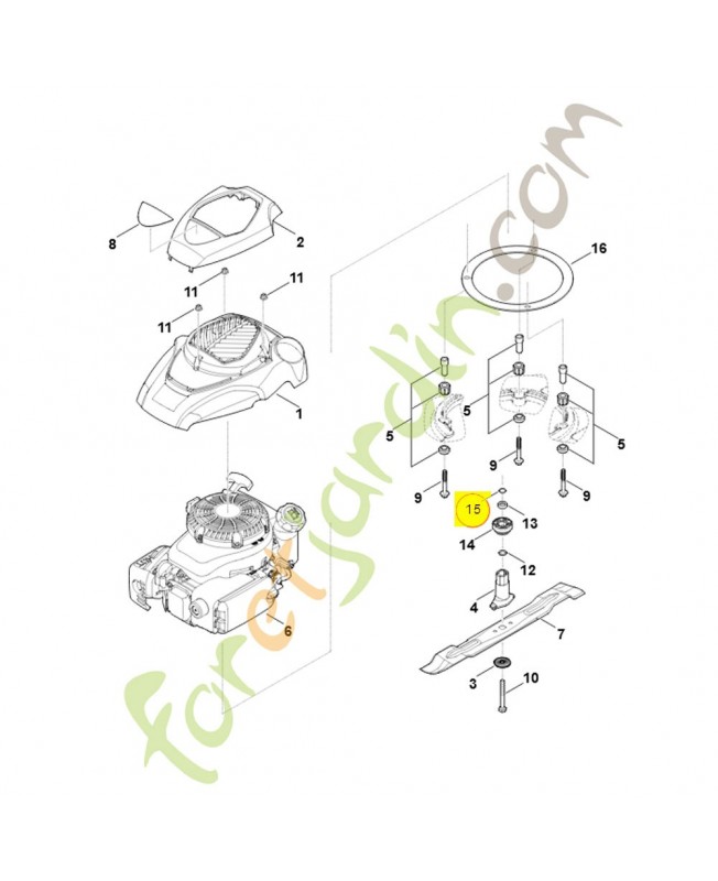 Joint circulaire 9645-945-7692. Pièce détachée Stihl 