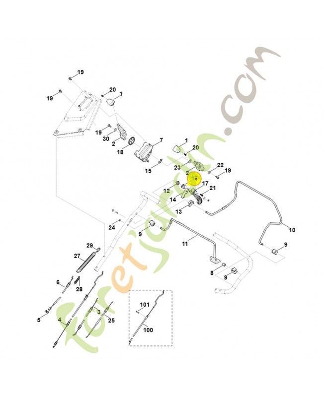 Support 6375-704-1900. Pièce de rechange Sithl / Vicking
