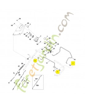 Element de palier 6364-763-4000. Pièce détachée Stihl / Vicking