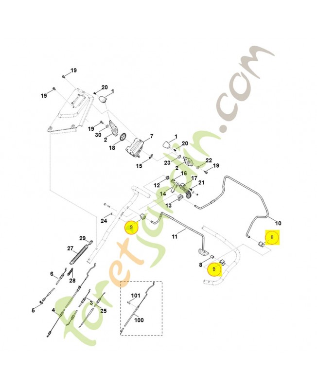 Element de palier 6364-763-4000. Pièce détachée Stihl / Vicking