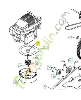 Entretoise moteur honda husqvarna ref. 531009439