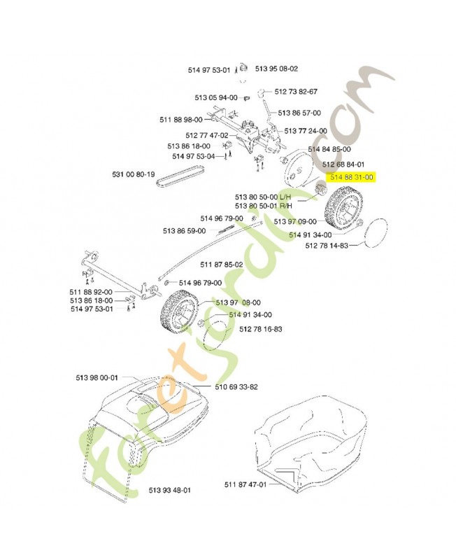 Clavette 514883100. Pièce de rechange Husqvarna
