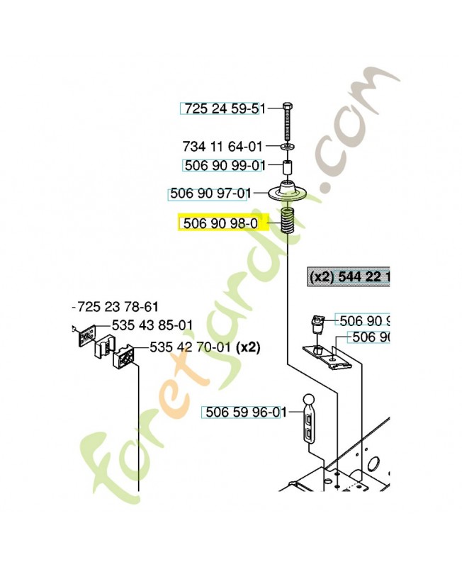 Ressort 506909801 - Pièce de détachée Husqvarna