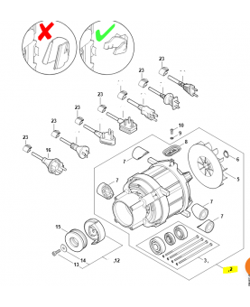 Moteur électrique 220-240v/50 hz. 2.1/2.3 kw