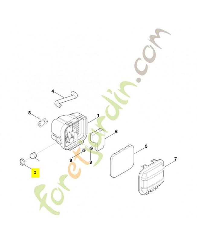 Bague de serrage 0004-121-9700. Pièce détachée Stihl / Vicking