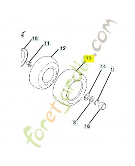Pneu avant 532123410. Pièce de rechange Husqvarna