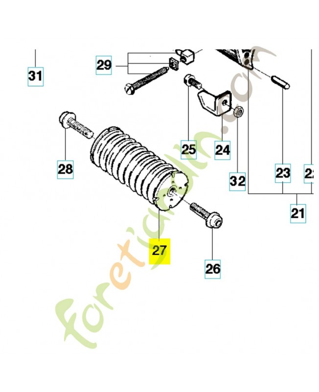 Kit amortisseur n-z 503496201. Pièce de rechange Husqvarna