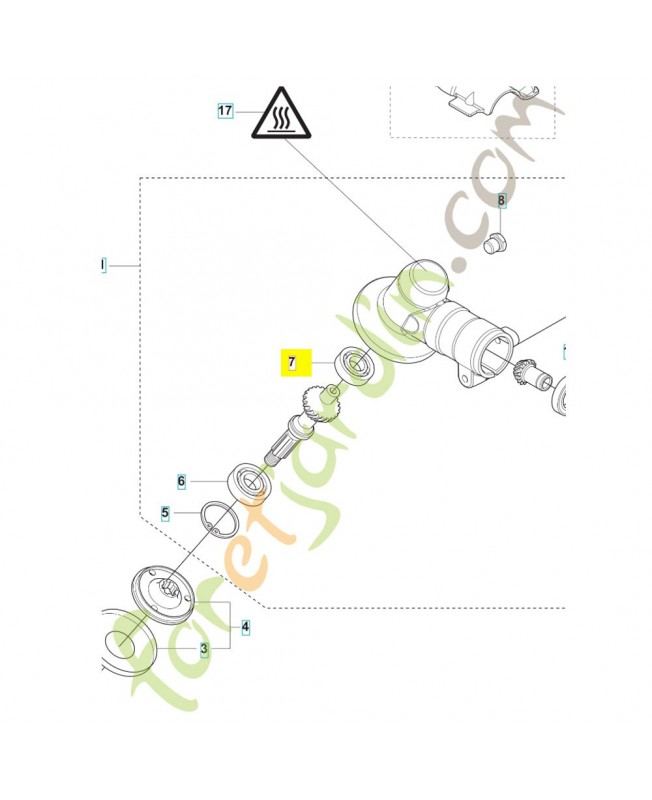 Roulement a billes 738219800. Pièce de rechange Husqvarna