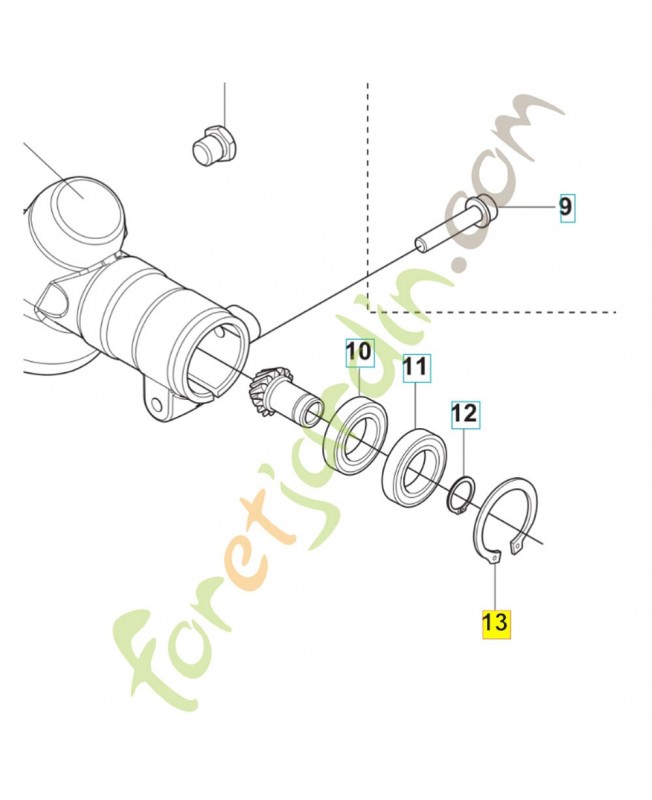 Circlips 735312510. Pièce de rechange Husqvarna
