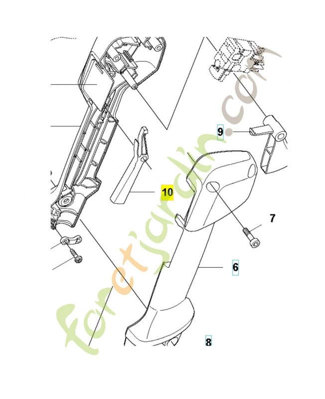 Gachette de sécurité 577223701. Pièce de rechange Husqvarna
