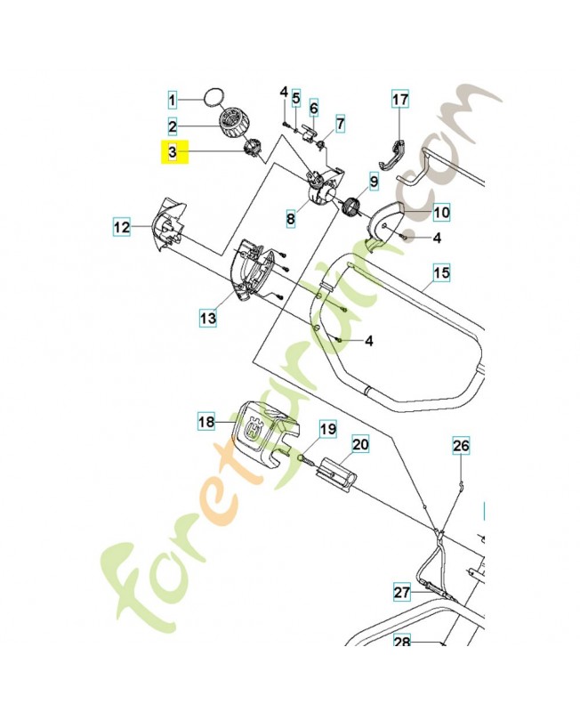 Porte fil 505276101. Pièce de rechange Husqvarna