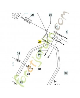 Cable 521893301. Pièce de rechange Husqvarna