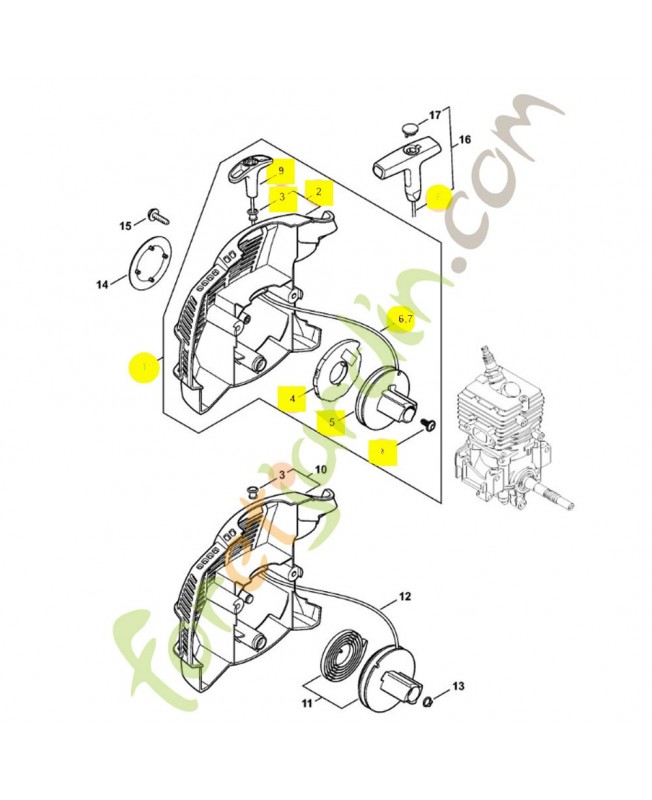 Dispositif lanceur complet 4144-190-4004. Pièce de rechange Sithl / Vicking