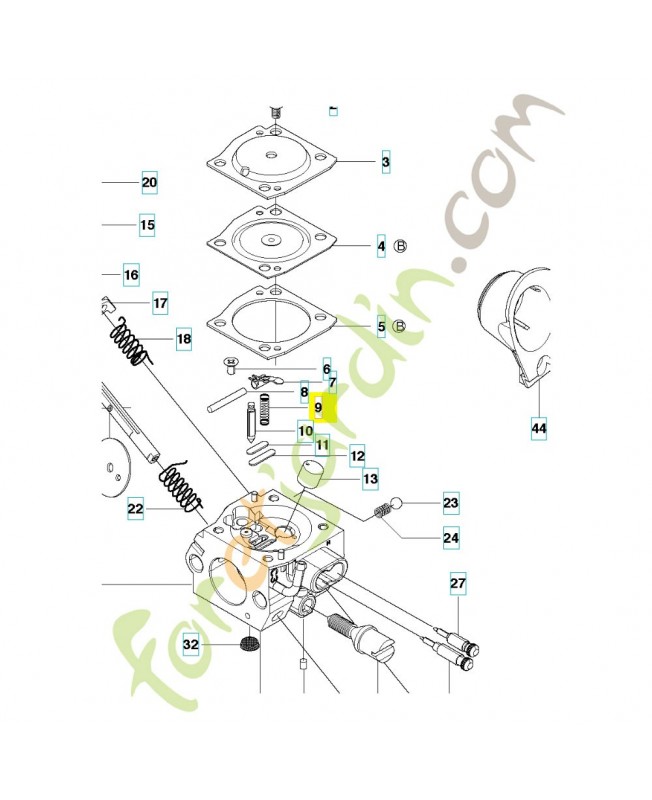 Ressort 537176301 .Pièce de rechange Husqvarna