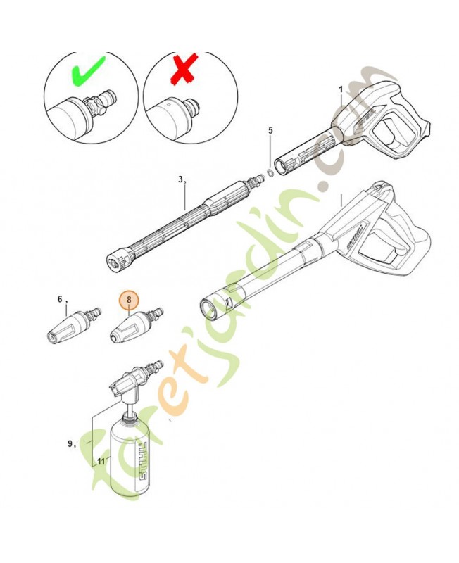 Turbobuse dia 1,01 mm 4950-500-1610. Pièce détachée Stihl / Vicking Turbobuse dia 1,01 mm 4950-500-1610. Pièce détachée Stihl / Vicking