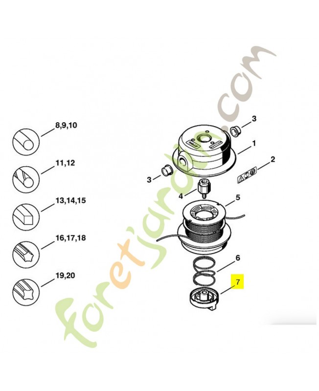 Écrou prise étoilé 4002-740-6700. Pièce de rechange Sithl / Vicking 