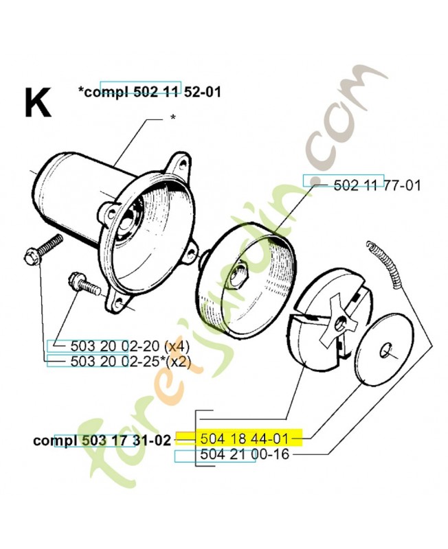 Rondelle 504184401. Pièce de rechange Husqvarna