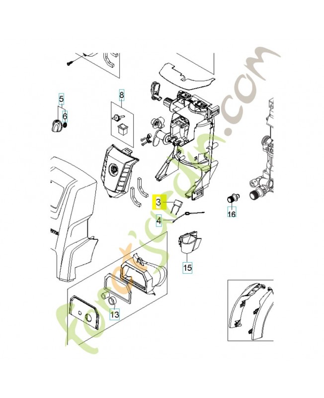 Condensateur 592617612. Pièce détachée Husqvarna