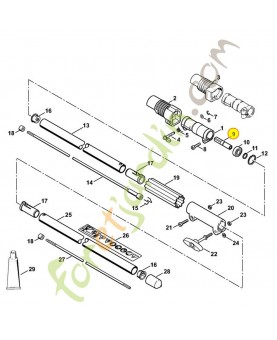 Arbre 4128-162-7600. Pièce de rechange Sithl / Vicking