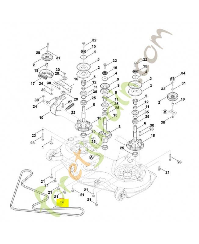 Courroie de lame 6170-704-2111. Pièce de rechange Sithl / Vicking
