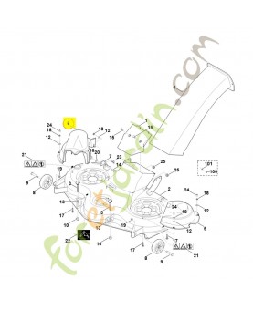 Capot protecteur droit 6170-706-0806. Pièce de rechange Sithl / Vicking