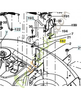 Guide courroie Husqvarna ref. 532193412
