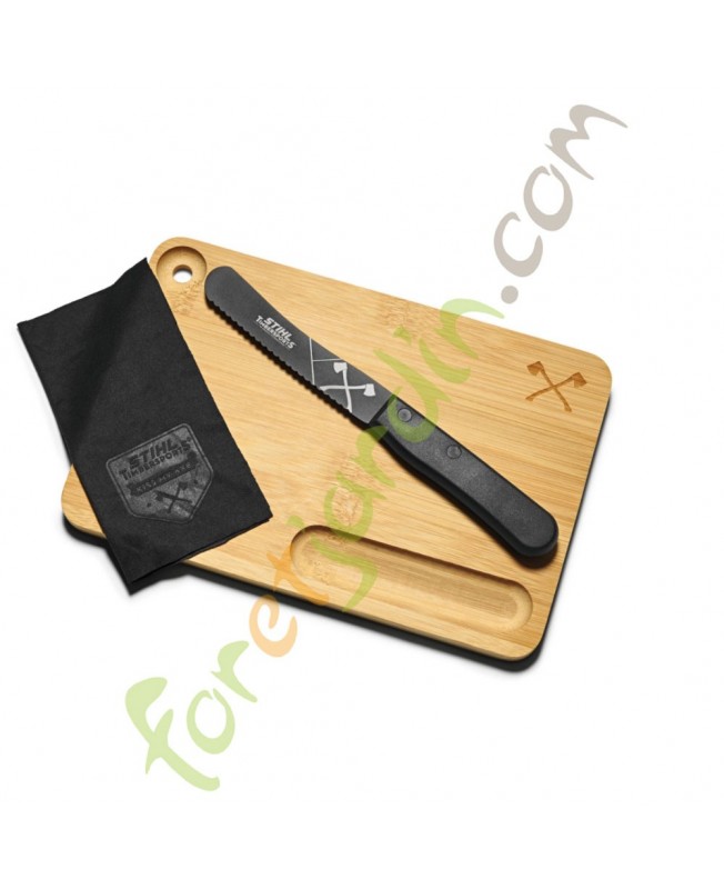 Planche à découper et couteau TIMBERSPORTS ® Stihl réf. 0421-600-0085