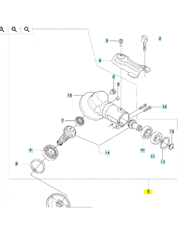 Renvoi d'angle husqvarna réf : 537295803