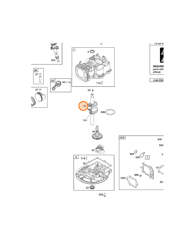 Vilebrequin 590537   Briggs & Stratton