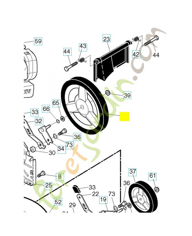 roue. Pièce de rechange Husqvarna reference 585911001