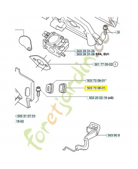 Passage 503730801. Pièce de rechange Husqvarna