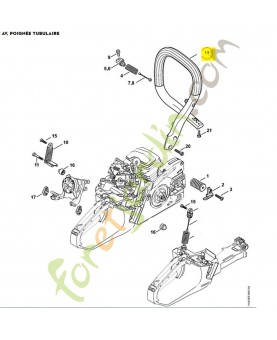Poignee tubulaire c-be 1143-791-1736 et 1143-791-1730