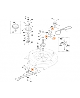 Bras stihl référence 61400071030 Remplace référence 61407600800