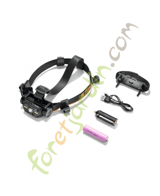 Lampe frontale noire STIHL avec support pour casque STIHL