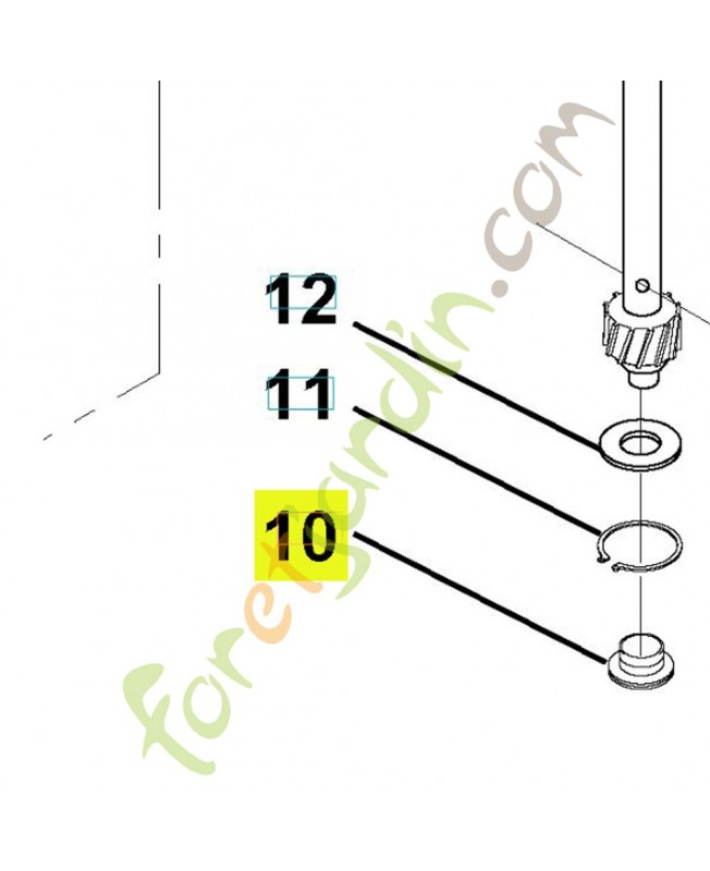 Roulement inférieur 532123438. Pièce de rechange Husqvarna