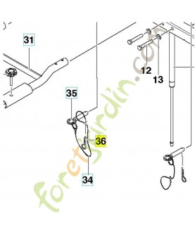 Epingle 721680251. Pièce de rechange Husqvarna