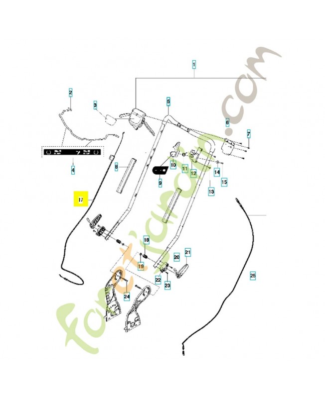 Câble  585402008. Pièce de rechange Husqvarna