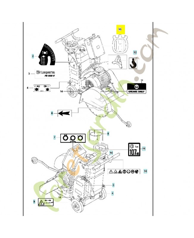 Autocollant 576973401. Pièce détachée Husqvarna