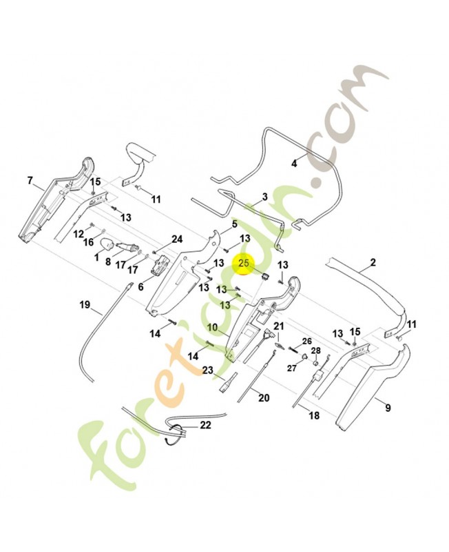 Bouton de démarrage 6340-430-0700. Pièce détachée Stihl / Vicking