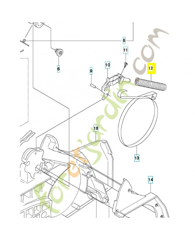 Ressort 503709902. Pièce de rechange Husqvarna 