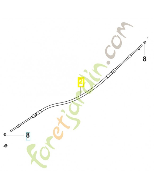 Câble de contrôle 582152002. Pièce détachée Husqvarna