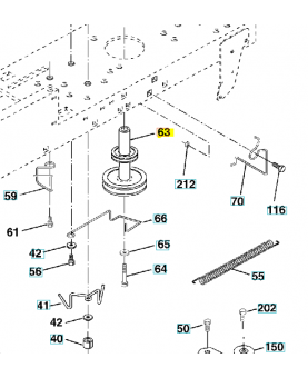 Poulie cpte moteur 532140186. Pièce de rechange Husqvarna