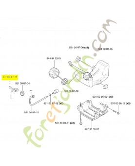 Tuyau 531008711. Pièce de rechange Husqvarna