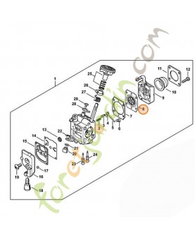 Membrane de réglage Stihl réf. 4134-121-4702