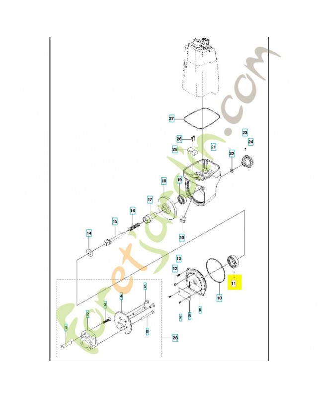 Roulement a billes 738210504. Pièce de rechange Husqvarna