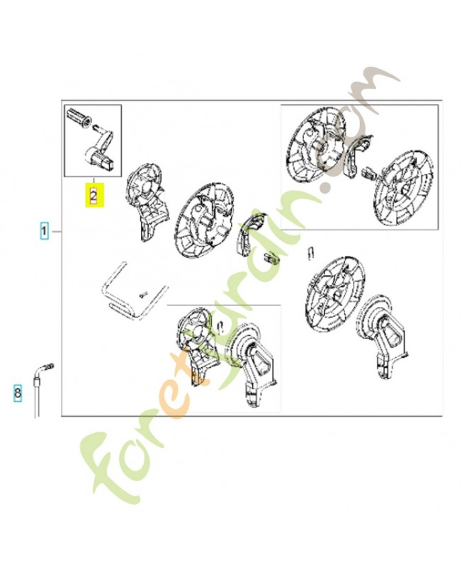 Poignée 593095601. Pièce détachée Husqvarna